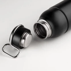 Elite BIDON VELO ACIER INOX MIA 650ML NOIR -Magasin De Vélos bidon velo acier inox mia 650ml noir 2