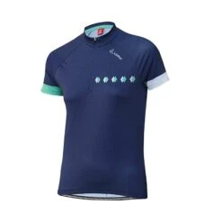 Loeffler Chemise De Cyclisme Manches Courtes W Bike Jersey HZ Rise Femmes - Bleu