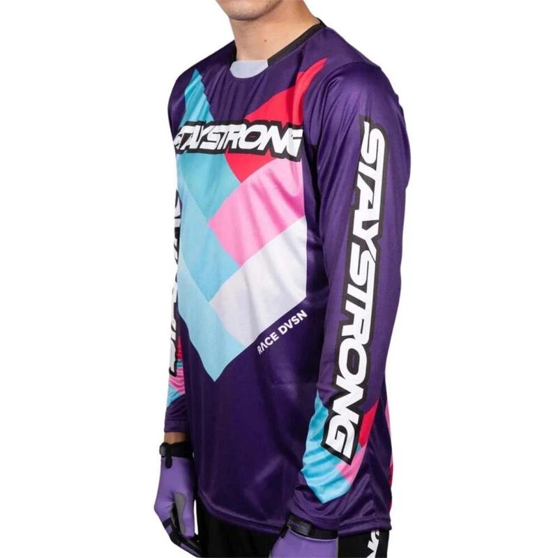 Stay Strong Maillot BMX Manches Longues Staystrong - Chevron Violet 4 Stay Strong Maillot BMX Manches Longues Staystrong - Chevron Violet – Image 2