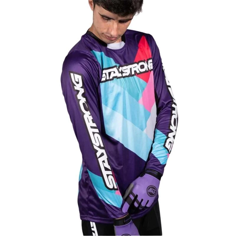 Stay Strong Maillot BMX Manches Longues Staystrong - Chevron Violet 3 Stay Strong Maillot BMX Manches Longues Staystrong - Chevron Violet